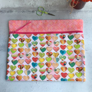 Hearts Cross Stitch Bag