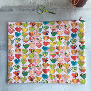 Hearts Cross Stitch Bag