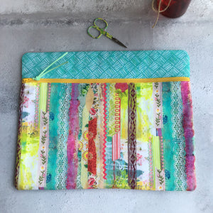 Ribbon and Lace Cross Stitch Bag