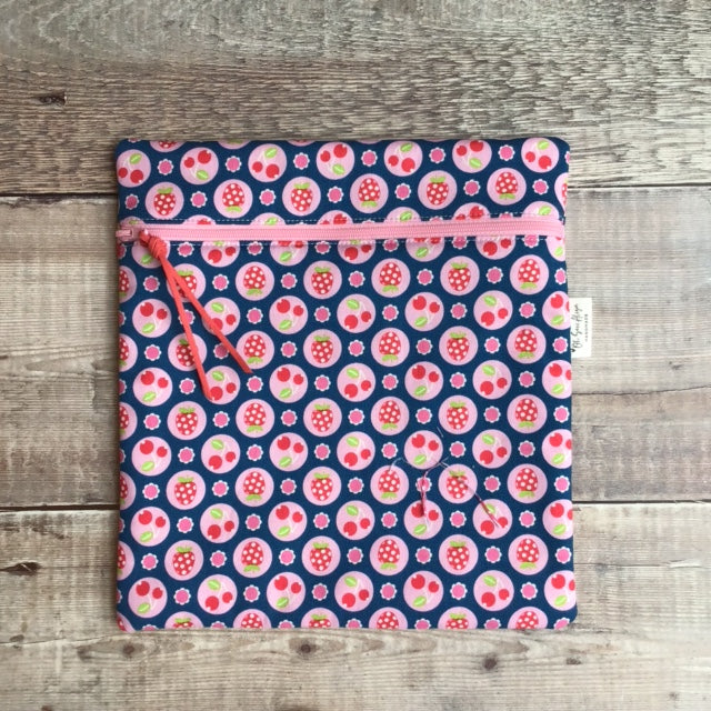 Strawberry & Cherry Small Fabric Bag
