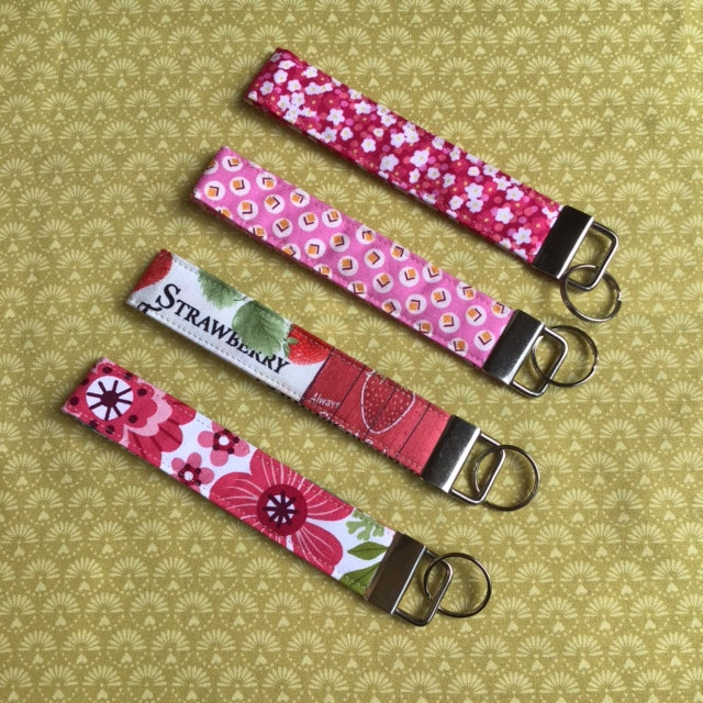 Keyfob/Wristlet Key chain - Pinks