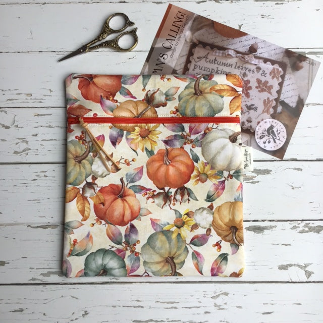 Autumn Pumpkins Small Fabric Bag