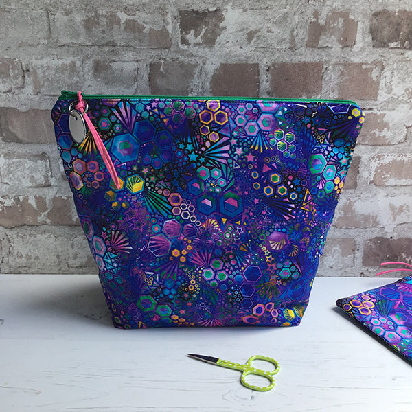 Purple Sparkle Medium Zipper Bag