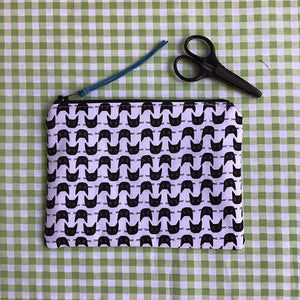 Black Cats Plants Notions Pouch