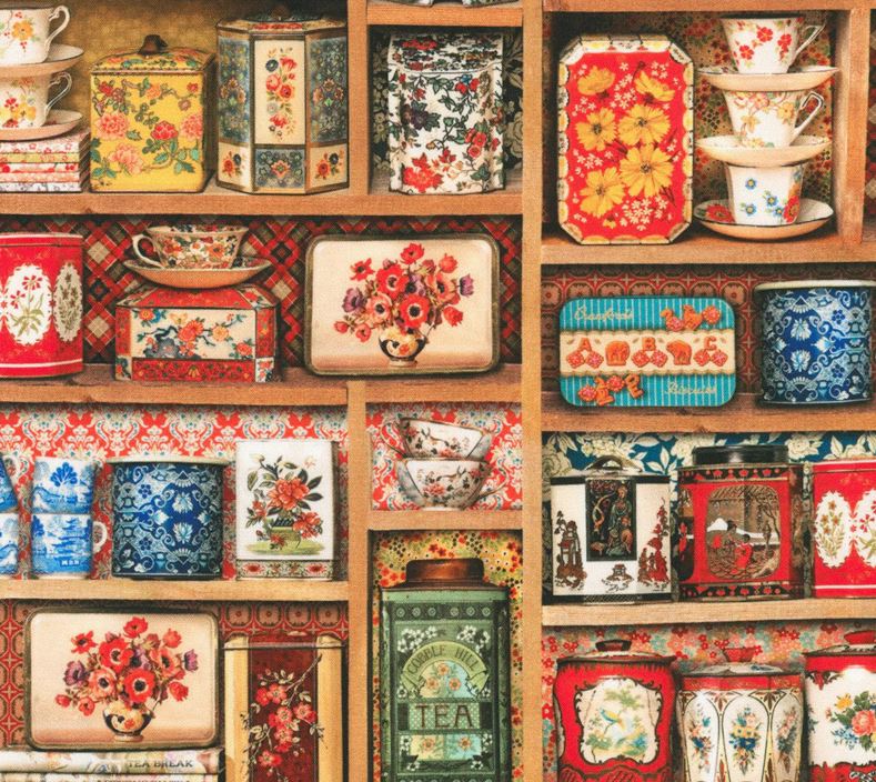 Robert Kaufman Library of Rarities Tea Tins China